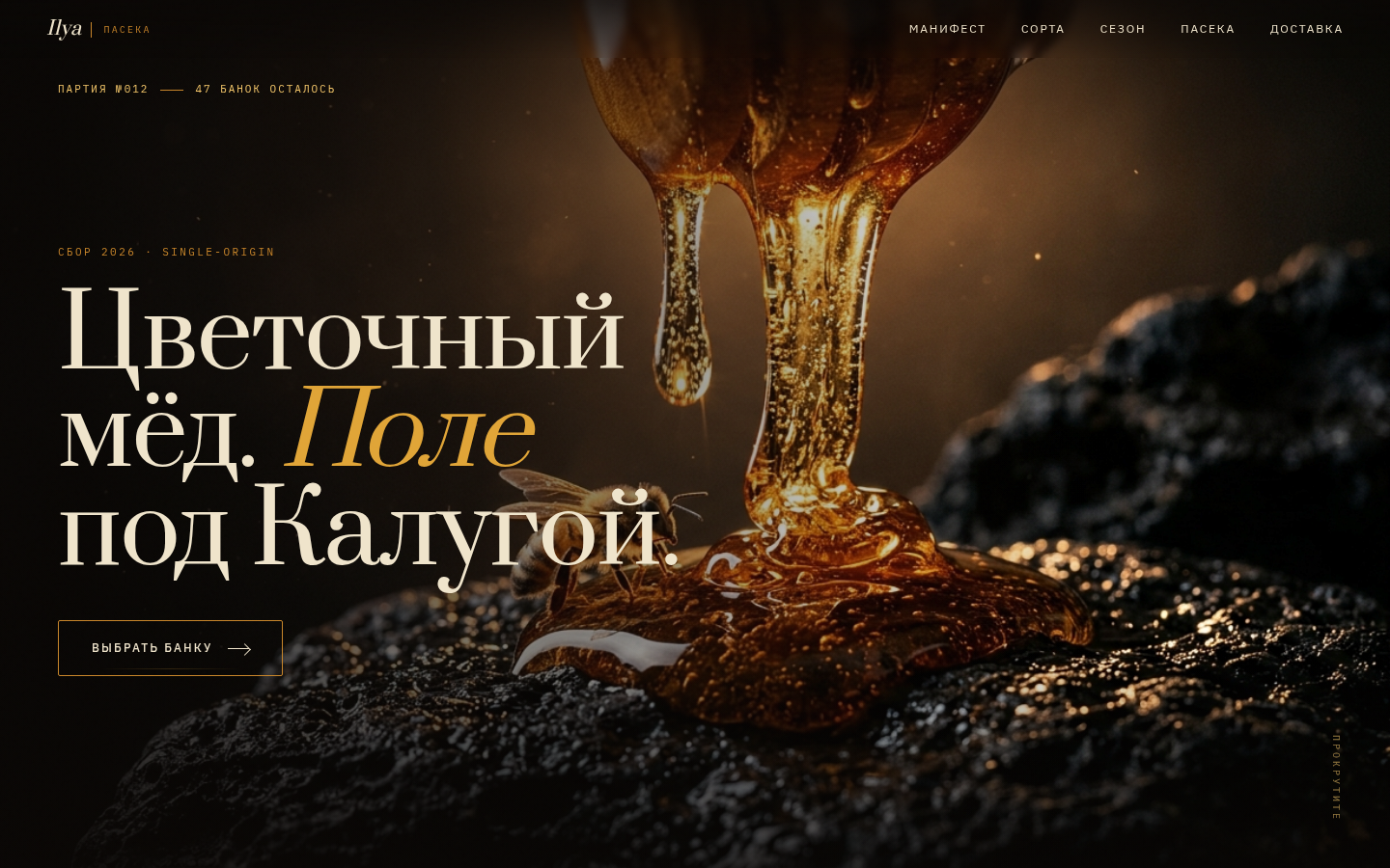 Honey Ilya — главная страница